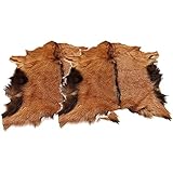 2 Stück echtes Ziegenleder verstecken Pelzpelte Ziegenhaut Leder Ziegenleder Heimdekoration Design Jagd Ornament Boden Wand Ausstellungsdisplay für DIY Kleidung Schaffell Pelz Teppich Exotic (