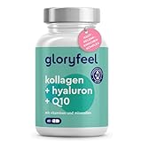 Kollagen + Coenzym Q10 + Hyaluronsäure - Premium: Marine Collagen - Mit Zink, Magnesium, Vitamin B12, D3, A & C - 60 Kapseln - Laborgeprüft, hochdosiert ohne Zusätze in Deutschland herg