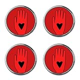 Ceasefire Pin Abzeichen | 4 Stk Runde rote Metallnadeln | Beten Sie für den Frieden Button Brosche Pin | Waffenstillstands-Abzeichen-Anstecknadel für Damen- und H