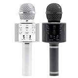 GERALD Drahtloses Bluetooth Karaoke Mikrofon, Tragbares 3 im 1 Hand Mikrofon für Kinder, zum Singen und Aufnehmen Von Partys/H