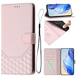 Rfvzubemok Kompatibel mit Samsung Galaxy A42 5G Hülle,Kompatibel mit Samsung Galaxy M42 5G Kartenhalter Flip Stand PU Leder Handytasche Pink