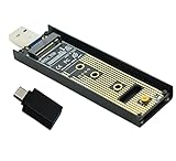 Nvme Gehäuse USB 3.0 M.2 (NGFF) Key M PCIe SSD Externe Hülle Box Reader, kompatibel mit Samsung 960 970 E