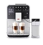 Melitta Caffeo Barista T Smart - Kaffeevollautomat - mit Milchsystem - App Steuerung - Direktwahltaste - stufenlos einstellbare Kaffeestärke - Silber/Schwarz (F830-101)