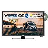 Gelhard GTV2455 LED Smart TV 24 Zoll mit DVD und Bluetooth DVB-S2/C/T2 für 12V u. 230Volt WLAN Full HD