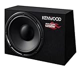 Kenwood KSC-W1200B Subwoofer (300mm, 1200 Watt),Schw