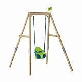 TP Toys 331 Grow Able Swing Set, Forest Acorn, Mitwachsendes Holz, FSC, EIN Schaukelgestell, das mit Ihrem Kind mitwächst, mit 2 Schaukelsitzen, ab 6 Monaten, Grün, Einheitsgröß