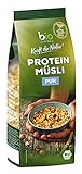 biozentrale Müsli Protein Pur 375 g, Bio vegan, Ideal vorm Sport, als Früshstück und als Müsli to go, Alternative zum Proteinrieg
