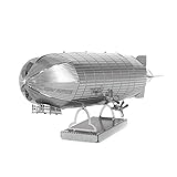 Fascinations MMS063 Metal Earth Metallbausätze - Luftschiff GRAF Zeppelin, lasergeschnittener 3D-Konstruktionsbausatz, 3D Metall Puzzle, DIY Modellbausatz mit 2 Metallplatinen, ab 14 J