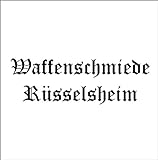 'Waffenschmiede Rüsselsheim' 50 x 20 Aufkleber ca. Heckscheibe Tuning, Motiv 6 - M-50 x 20