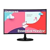 Samsung S36C Essential Monitor S27C364EAU, Curved, 27 Zoll, VA-Panel, Full HD-Auflösung, Eco Saving Plus, AMD FreeSync, 4 ms Reaktionszeit, Bildwiederholrate 75 Hz, Schw