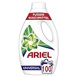 Ariel Waschmittel Flüssig, Flüssigwaschmittel Universal, Strahlend Rein, 100 Waschladungen (2 x 2.75 L)