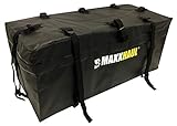 MAXXHAUL 70209 Softshell-Gepäckträger für Anhängerkupplung, strapazierfähig und wasserabweisend, 119,4 x 50,8 cm, Schwarz mit Spanng