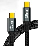 KAKAPOZO USB-C-auf-USB-C-Kabel, 4,8 m, unterstützt 8K HD-Display, USB C 3.2 Gen 2, 20 Gbit/s, Datenübertragung, 100 W PD Schnellladung, Typ C auf Typ C für iPhone 15Pro/15ProMax/15/15Plus, MacBook,