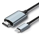 HDMI Kabel für iPhone, HDMI Konverterkabel 2m, i-Phone hdmi Kabel für tv, iOS 11, 12, 13, 14, YouTube TV Ausgang, HD1080P, 2