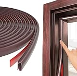Tür- und Fensterdichtung, [6 m, braun] - Wärme- und Schalldämmung - selbstklebend PVC - Gummidichtung - Schalldämmung - Türrahmen - Hauseingang - Schiebetür - H