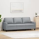 SECOLI Sofa 3 sitzer 3er Couch 3 sitzer Sofa Lounge Couch Sofas & Couches für Wohnzimmer/Schlafzimmer/Büro/Wohnun-Hellgrau-Stoff-3-Sitzer:180