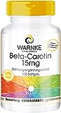 Beta Carotin 15mg - 100 Softgels für 100 Tage, Carotinoid, Provitamin A | Warnke V