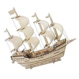 HAMPPLIES Puzzle Holzschiff Segelboot Modell Bastelset Für Kreatives Für Weihnachten Geburtstage Und Mehr Langlebig Und Sicher Fördert Geduld Und Beobachtungsgab