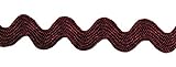 32m Zick-Zack-Borte Zackenlitze 4mm breit Farbe: Bordeaux MO70-75