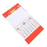 PRETYZOOM 2024 Chinesischer Traditioneller Kalender Neujahrskalender Chinesischer Mondkalender 2023 Monatlicher Wandkalender Chinesischer Tierkreiskalender Papier China Zerreißb