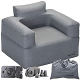 Skandika Luftsofa Easy Air Single | Aufblasbares Sofa Outdoor, mit Elektropumpe, für 1 Personen, Aufladbar mit USB-Ladekabel, Gästebett, bis 200 kg, Tragetasche | Luft Couch, Camping