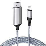 lulaven HDMI-Kabel für iPhone/Pad/Pod zu TV/Monitor/Projektor,HDMI-Konverterkabel,Adapterkabel,Verbindungskabel kompatibel mit iPhone14,13,12,11,1080P HD,Plug and Play（S