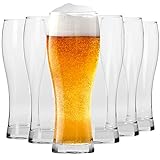Krosno Hoch Weizengläser Biergläser 0,5 liter | Set von 6 | 500 ML | Chill Kollektion | Perfekt für Zuhause und Partys | Spü