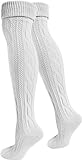 normani Trachtenkniestrümpfe/Kniebundhosen Strümpfe - auch in Übergrößen erhältlich Farbe Weiß Größe 43/46