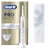 Oral-B Pro Series 3 Elektrische Zahnbürste/Electric Toothbrush, 1 Aufsteckbürste, 3 Putzmodi und visuelle 360° Andruckkontrolle für Zahnpflege, Reiseetui, Special Edition, Designed by Braun, w