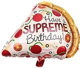 DIWULI Pizza Ballon, Have a supreme Birthday, Folien-Luftballon, Happy Birthday Geburtstagsballon, Geburtstagsdeko, Folien-Ballon, Kinder-Geburtstag Junge Mädchen, Party-Deko, Dekoration, Geschenk