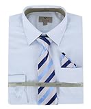 Baby-Jungen-Baumwollkleid mit langen Ärmeln Hemd, Krawatte, Einstecktuch, 3-teiliges formelles Set, 4–5 J