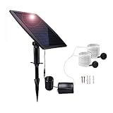 Lancoon Solarbetriebenes Luftpumpe Set, 2.5 W Solarpanel, Luftpumpe, Luftschläuche Und Lüftungssteine ​​für Den Fischteich Im Gartenfischbeck
