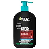 Garnier Hautklar Waschgel, BHA Carbon Cleanser mit Kohle, Anti-Mitesser & Anti-Pickel Waschgel und Gesichtsreiniger, 250