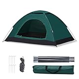 CLIPOP Pop-Up-Zelt, wasserdicht, leicht, einlagig, Feder-Campingzelt für 3–4 Personen, einfacher Aufbau – für Strand, Wandern, Festival, Outdoor-E