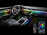 LETRONIX RGBIC RGB Full LED Rainbow Auto Ambientebeleuchtung (Für Armaturenbrett + 4 Türen + 4 Türgriff + Fußraum vorne & hinten) mit APP Steuerung und Fernbedienung
