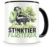 Samunshi® Stinktier Tasse mit Spruch Stinktier Flüsterer Geschenk für Stinktier Fans Kaffeetasse Lustige Tassen zum Geburtstag