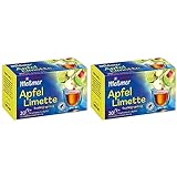 Meßmer Apfel-Limette I 20 Teebeutel I Vegan I Glutenfrei I Laktosefrei (Packung mit 2)