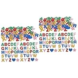 Operitacx 2 Stück 5 Selbstklebende Alphabet-Aufkleber Glitzeraufkleber große Alphabet-Aufkleber Kinderspielzeug Spielzeuge Aufkleber mit glitzernden Buchstaben Glitzer-Buchstabenaufkleb