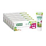 GUM KIDS Zahngel 3+ | speziell für Milchzähne | Geltextur | Erdbeergeschmack | 6 x 50 (mit 1 Gratisprobe)