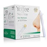 Original Yoffee Nose Wax Kit - Hair Removal Set - Männer und Frauen - Nasenhaarentferner - Bio Bienenwachs - Nasenwachs mit 10 recyclebaren Applikatoren - Parabenfrei - 100g - Made in Sp