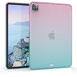 kwmobile Schutzhülle kompatibel mit Apple iPad Air 5. Gen (2022) / iPad Pro 11' (2020) - Hülle Silikon - Tablet Cover Case - Zwei Farben Pink Blau Transp