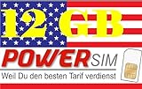 Power Sim USA T-Mobile Netz Prepaid Karte 12 GB Datenvolumen + Allnet F