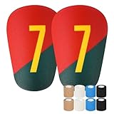 Mini Schienbeinschoner, Kinder Erwachsener Fußball Schienbeinschoner Kommt mit 8 Rollen Bandagen High-Strength PP Leg Protectors für Leichte Schutzausrüstung (A)