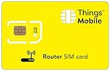 Daten-SIM-Karte für Router - Things Mobile - mit weltweiter Netzabdeckung und Mehrfachanbieternetz GSM/2G/3G/4G. Ohne Fixkosten und ohne Verfallsdatum. 10 € Guthaben ink