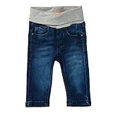 Staccato Jeans Baby Unisex - Pull On, weich, elastischer Umschlagbund, strapazierfähig - Mid Blue Denim, Größe 68-86 (86, Mid Blue Denim)