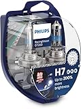 Philips Halogen RacingVision GT200 H7 Scheinwerferlampe +200%, Doppelset 12972RGTS2 Twin box, Silb