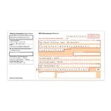 Litfax SEPA-Überweisung Zahlschein mit personalisiertem Überweisungsvordruck, 100 Stück – DIN LANG mit Quittungs-Talon, 1-fach, bedruckt mit Wunschtext - Bankneutral in D