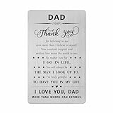 TANWIH Geschenke für Papa, Papa gravierte Brieftaschenkarte, Geschenke für Papa von Tochter Sohn, Dankeschön Papa, Papa Geburtstag Vatertag Weihnachten Geschenk