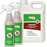 Envira Spinnen-Spray - Anti-Spinnen-Mittel Mit Langzeitwirkung - Geruchlos & Auf Wasserbasis - 2 x 500 ml + 5 L
