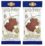 Jelly Belly Harry Potter Schokofrosch 2er Pack (2x15g) mit Sammelkarte von berühmten Hexen und Zauberern, Milchschok